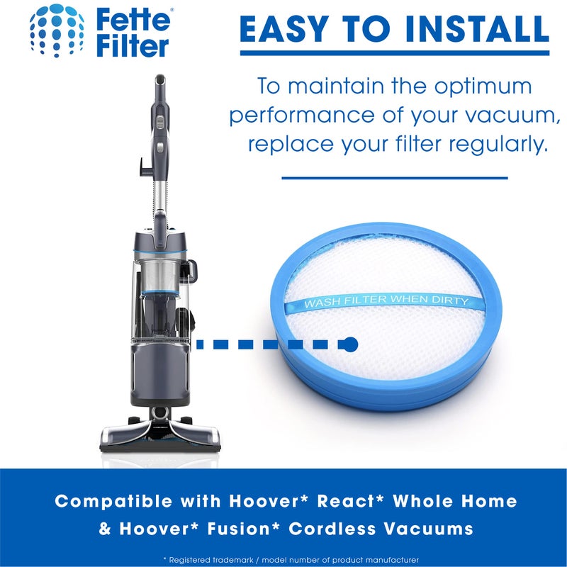 Fette Filter - Vacuum Filter Compatible with Select Hoover Vacuums. Compare to Part # 440010894 - Pack of 4 - Image 5